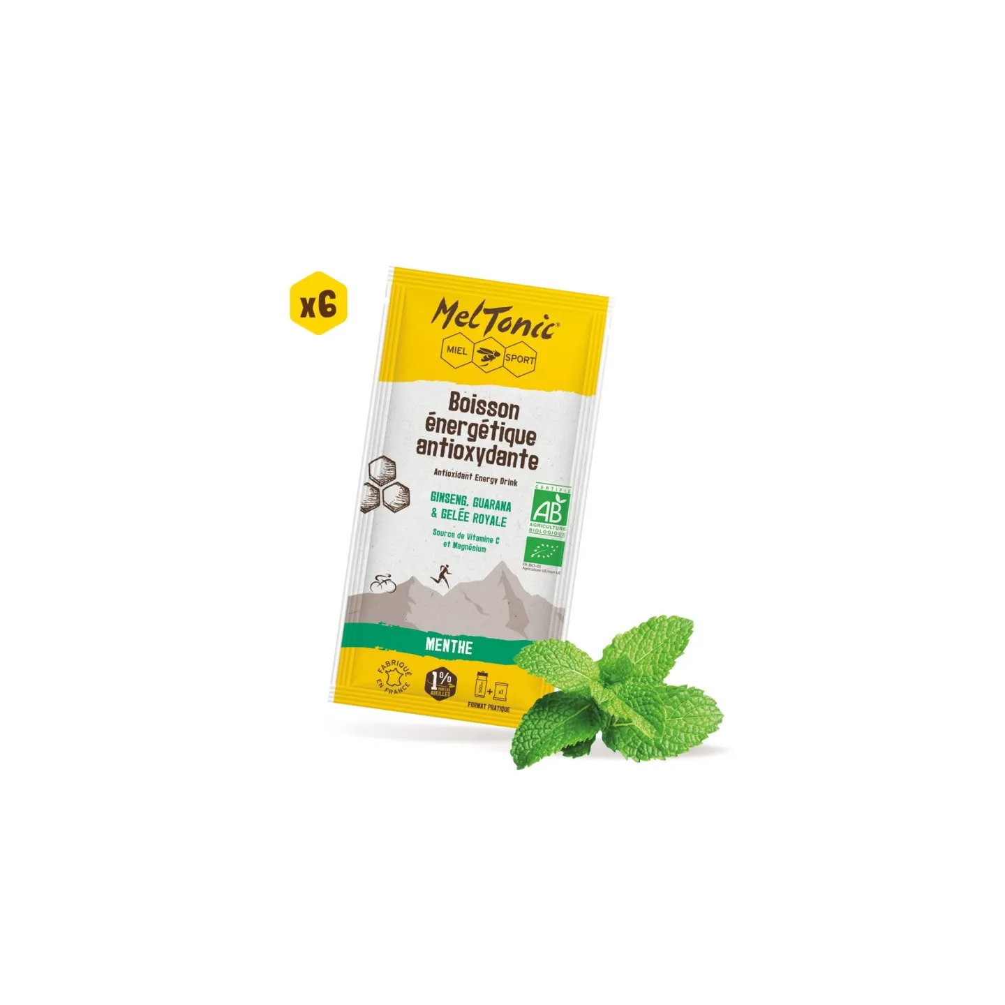 Boisson énergétique bio Menthe (6 sachets)