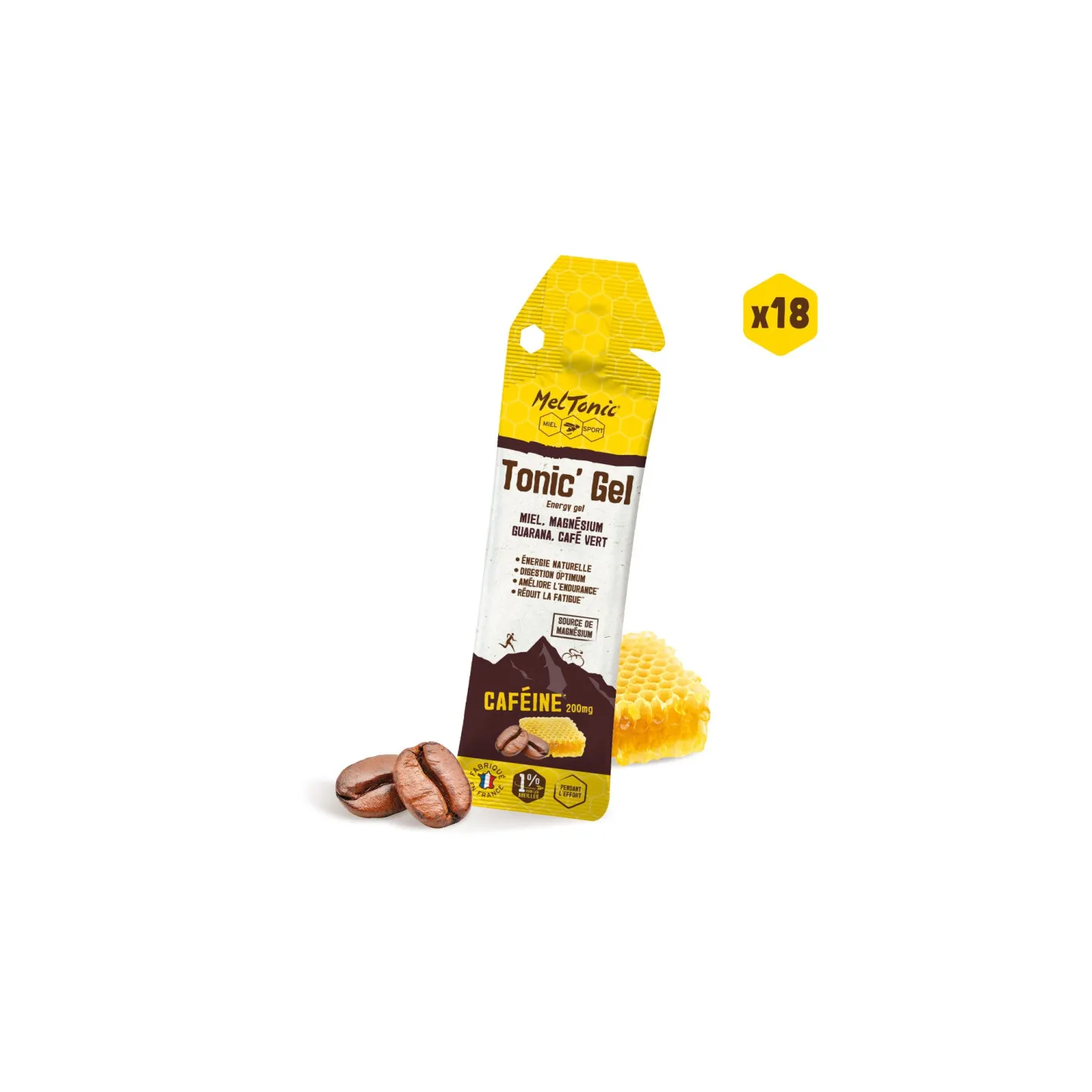 Gel énergétique Endurance bio Caféine Miel Guarana & Café Vert