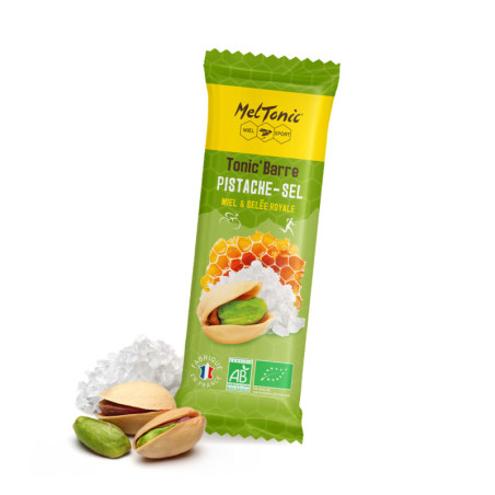 Barre énergétique bio salées Miel Pistaches & Fleur de sel de Guérande