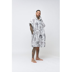 Poncho Botanical - Light Grey