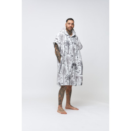 Poncho Botanical - Light Grey