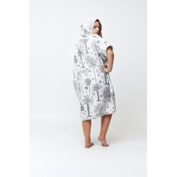 Poncho Botanical - Light Grey