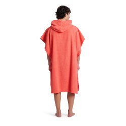 ARENA COTTON PONCHO CALYPSO CORAL-WHITE