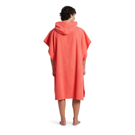 ARENA COTTON PONCHO CALYPSO CORAL-WHITE