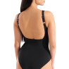 Maillot de Bain ARENA Femme  ISA SQUARED BACK C CUPBLACK-FAIRY ROSE