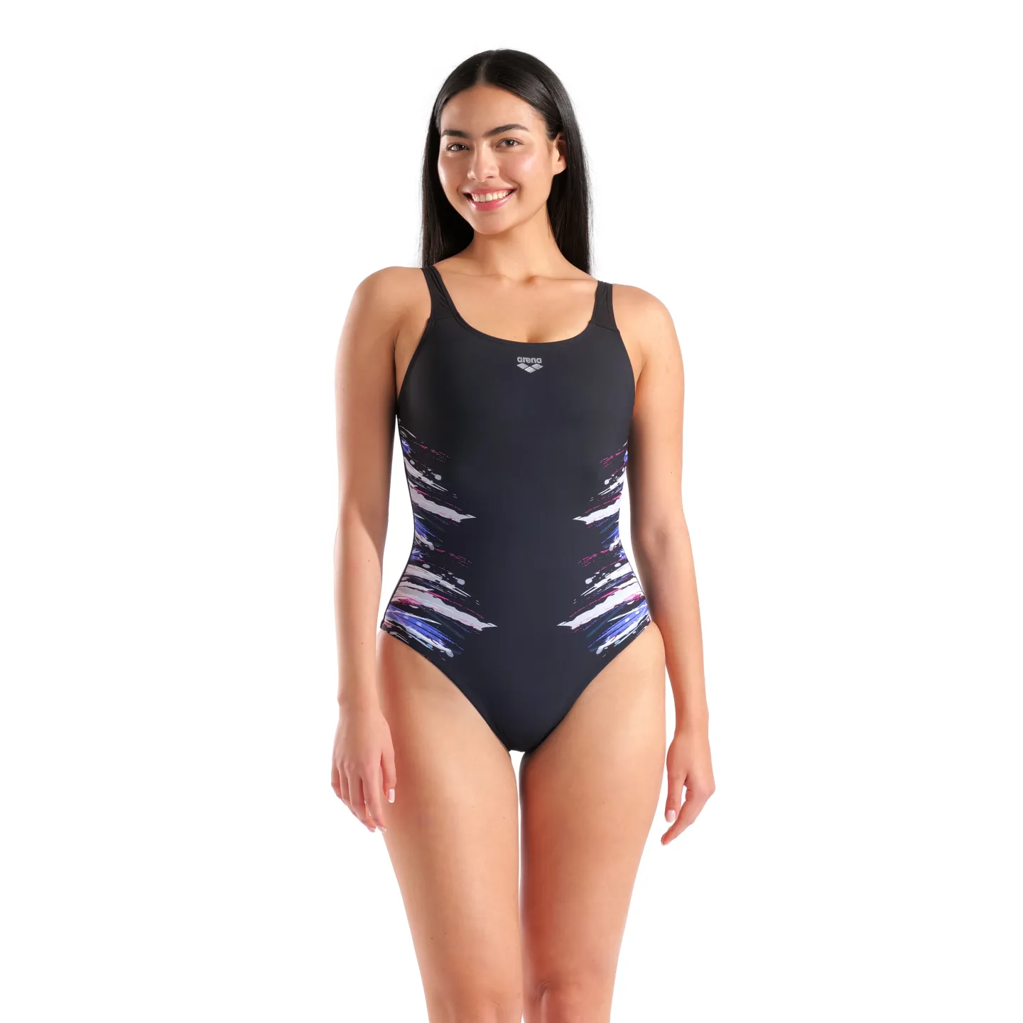 Maillot de Bain ARENA Femme ANGELICA SWIMSUIT U BACKBLACK-BLACK MULTI