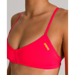 Live Top Haut de Maillot de Bain Fluo Red