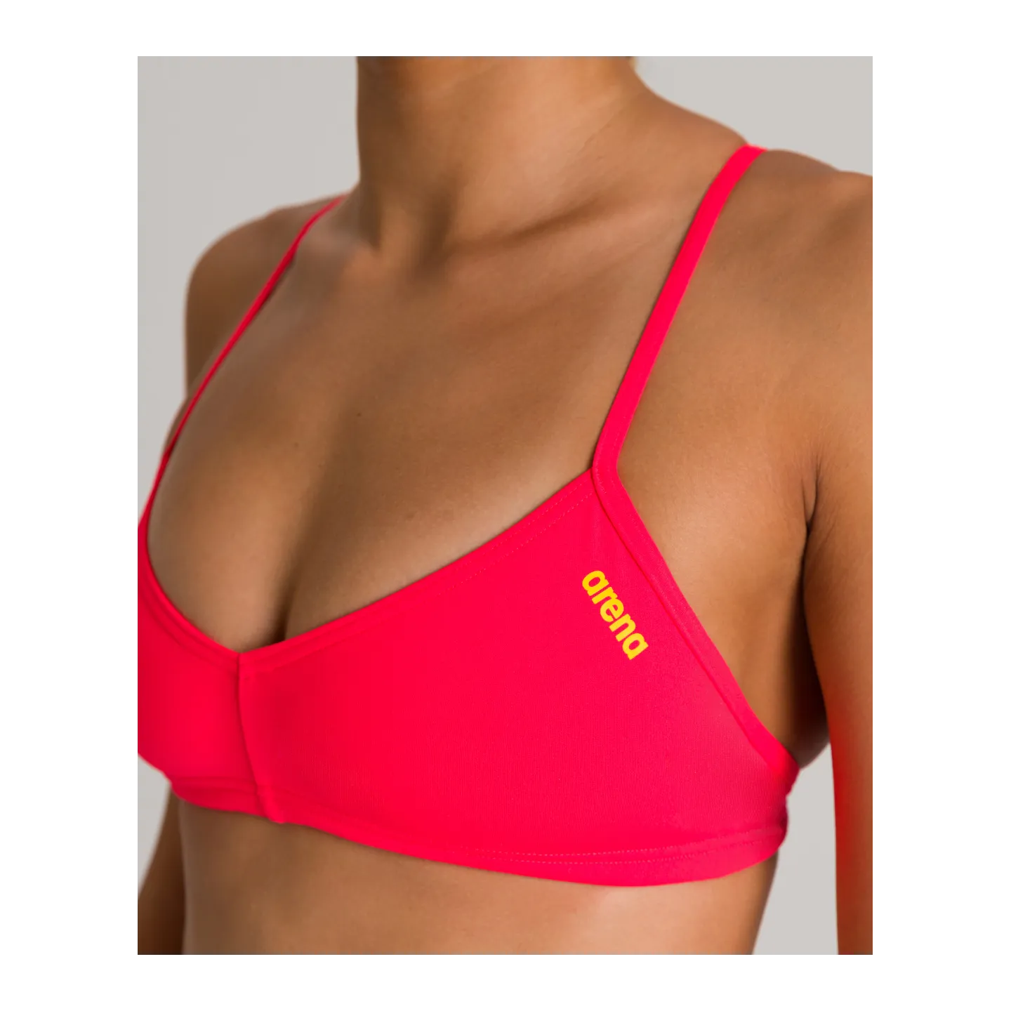 Live Top Haut de Maillot de Bain Fluo Red